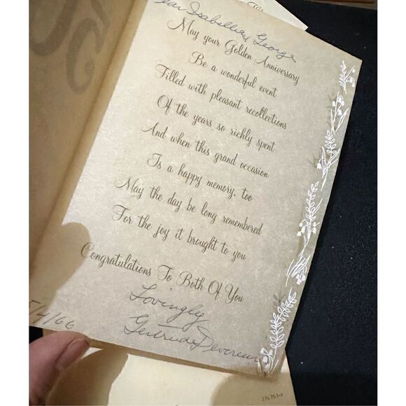 Vintage 1960s Greeting Card 50th Gold Wedding Anniversary Lot 5 Hallmark Gibson - Picture 11 of 11